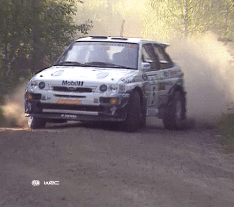Drifting Ford Escort GIF by FIA World Rally Championship