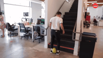 Soccer Ball up the Steps
