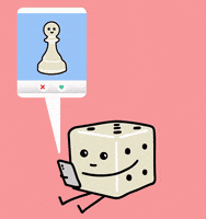 TinyDiceBuddies animated swipe joke 2d animation GIF