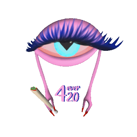 monicaleeiyt eye smoking 420 high Sticker