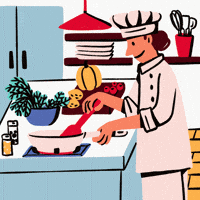 Woman Cooking GIF