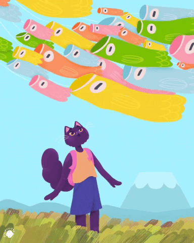 Koinobori dans le vent !