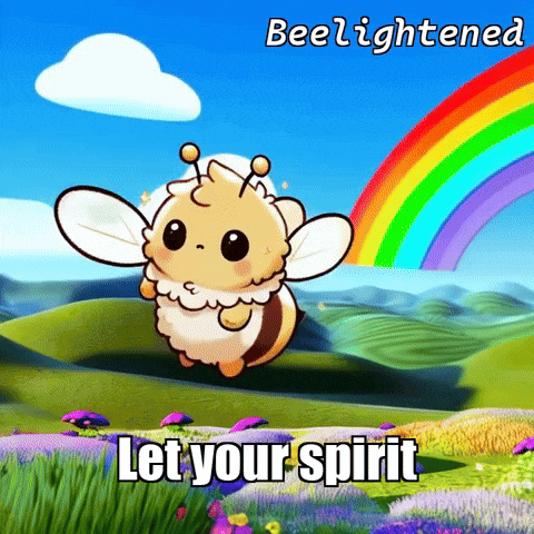 Rainbow Freedom GIF by Beelightened