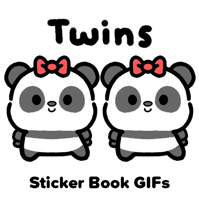 Twinning Panda Bear Sticker by Sticker Book iOS GIFs