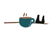 khibou coffee winter home khibou Sticker