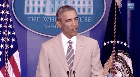 news giphyupload president obama giphynewsarchives tan suit GIF