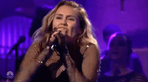 miley cyrus singing GIF by Saturday Night Live