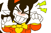Space_Rosa cartoon red manga clown Sticker