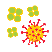 Sick Virus Sticker by Merck KGaA, Darmstadt, Germany