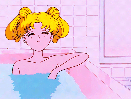 sailor moon bath GIF