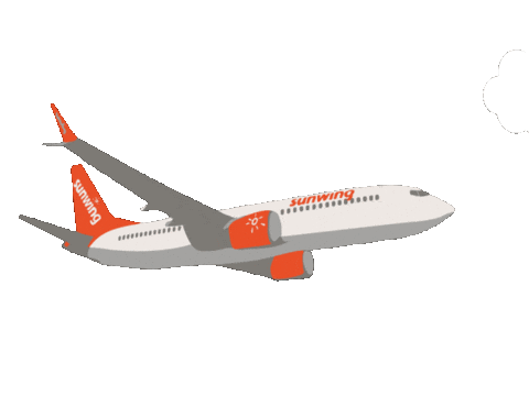 Sunwing giphyupload fly plane airplane Sticker