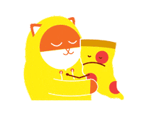 Cat Love Sticker by Poncho