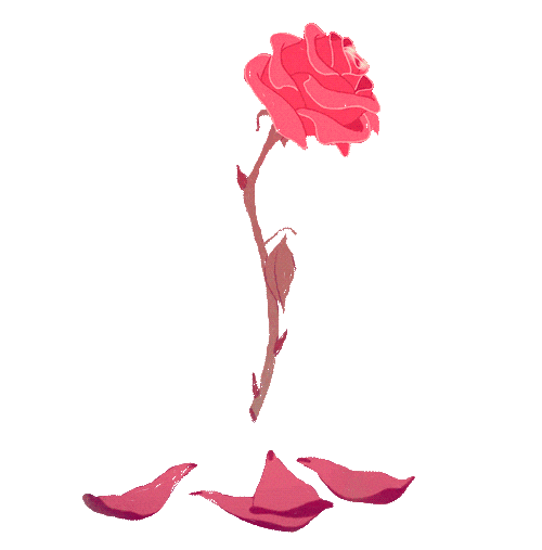 Beauty And The Beast Flower Sticker