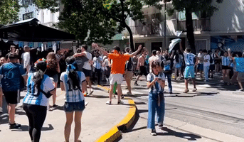 Fans Celebrate Argentina World Cup Win in Buenos Aires