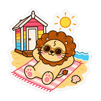 Brighton Beach Summer Sticker by Lovey