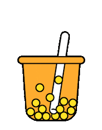 Bubble Tea Coffee Sticker by Emily Redfearn