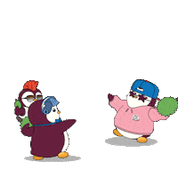 Food Fight Sticker by Pudgy Penguins