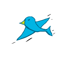 Happy Blue Bird Sticker by GT8Studios
