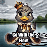 Go With The Flow Wisdom GIF by sirduckbeth