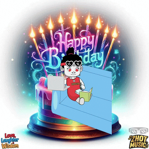 happy birthday light neon nake