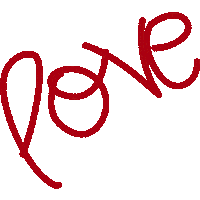 designedbyjamie love fun blue red Sticker