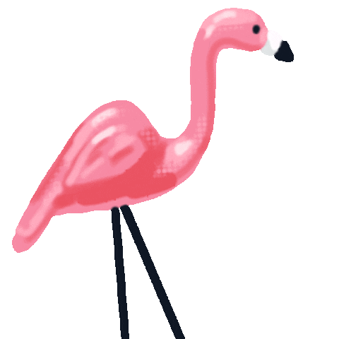 Pink Flamingo Sticker by Tiny Doors ATL