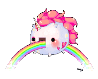 rainbow unicorn STICKER