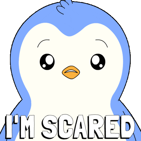 Scared Horror Sticker by Pudgy Penguins