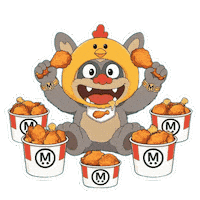 Hungry Fast Food Sticker