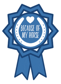 Blue Ribbon Horse Sticker by Saddle and Sage
