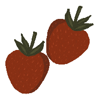 nchaibpaget summer red strawberry fruits Sticker