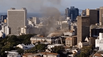 Fire Reignites at Houses of Parliament in Cape Town