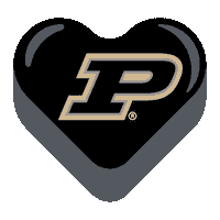 Black And Gold Love Sticker by Purdue University