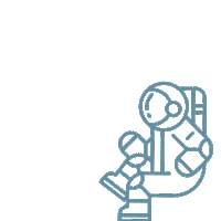 infografos azul astronauta infografos volando espacio Sticker