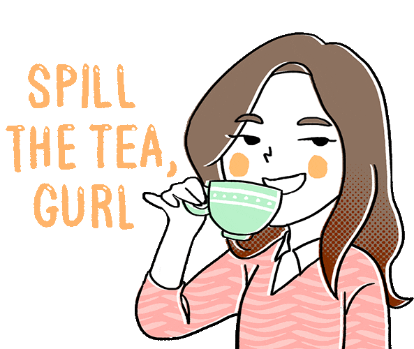 tea spill Sticker