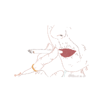 adinacoladas white woman cigarette smoker Sticker