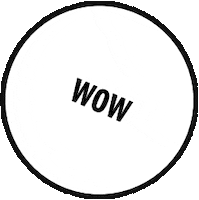 Black And White Wow Sticker by Very Polite Agency