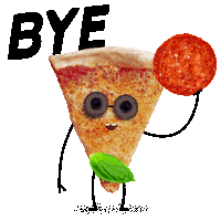 good bye pizza Sticker by Sylvia Boomer Yang