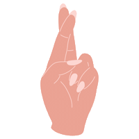 Fingerscrossed Sticker