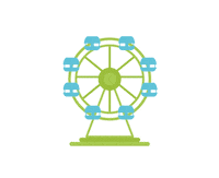 getoutpass carnival fair getout ferriswheel Sticker