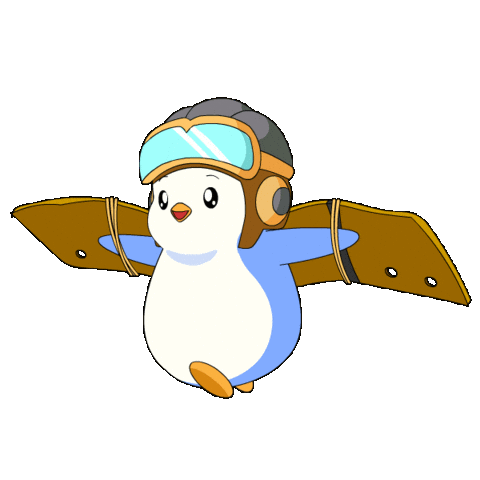 Run Running Sticker by Pudgy Penguins