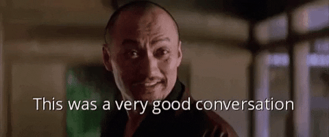cameronsettles ken watanabe last samurai lastsamurai this was a very good conversation GIF