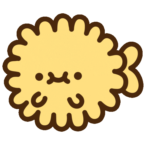 Puffer Fish Sea Sticker by Pusheen