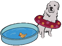 Cool Down Great Pyrenees Sticker