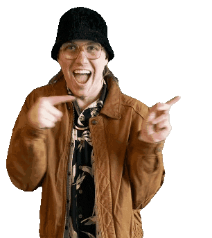 Look Pointing Right Sticker by Jim Shaffer and Associates