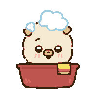 Bath 강아지 Sticker