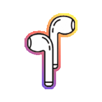 earwhite giphygifmaker music cool white Sticker