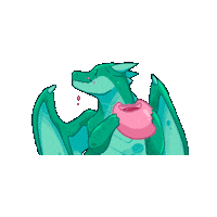 Outland_norge yummy dragon fantasy mochi Sticker