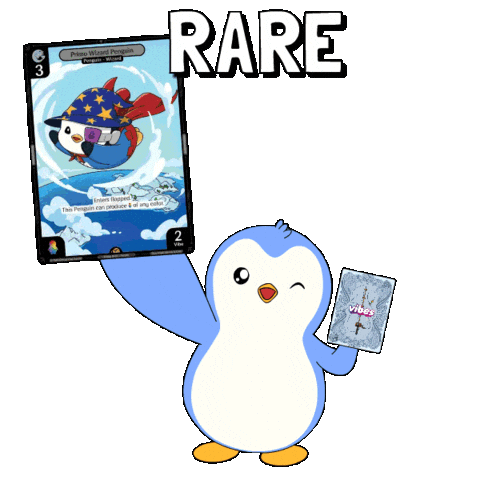 Excited Trading Cards Sticker by Pudgy Penguins
