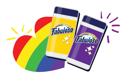 Heart Rainbow Sticker by Fabuloso Brand